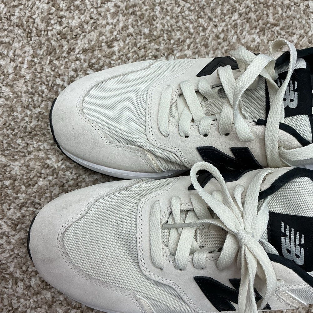 New Balance Cream and Black Athletic Sneakers - Picture 3 of 12